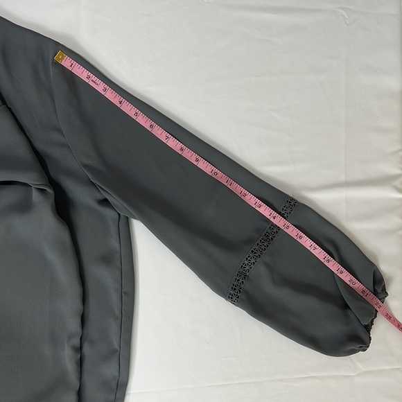 Soho M Grey Long Sleeve Blouse - Picture 14 of 14